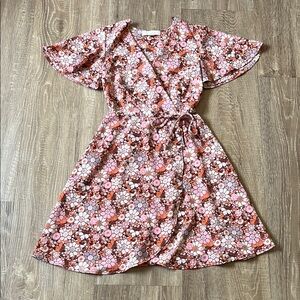 Monteau Retro Floral Mini Dress